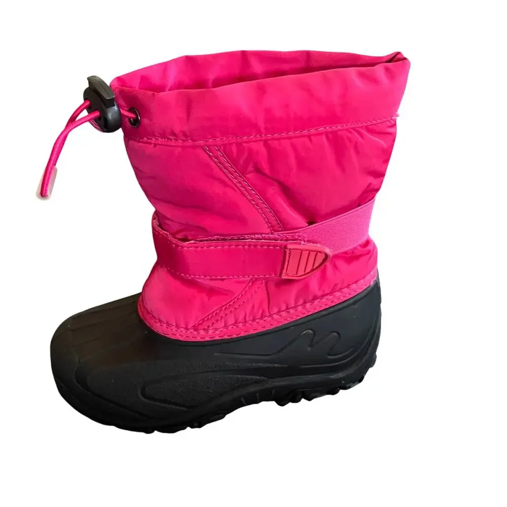 Harper Canyon Girls Snow Boots Size 8/9 Pink Black Insulated Winter Boots